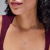 Thumbnail Image 2 of 0.115 CT. T.W. Black and White Diamond Hockey Mom Necklace in Sterling Silver