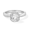 Thumbnail Image 1 of 2.00 CT. T.W. Certified Lab-Grown Diamond Cushion Frame Engagement Ring in 14K White Gold (F/VS2)