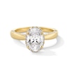 Thumbnail Image 1 of 2.00 CT. T.W. Oval Certified Lab-Grown Diamond Frame Engagement Ring in 14K Gold (F/VS2)