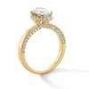 Thumbnail Image 3 of 2.00 CT. T.W. Oval Certified Lab-Grown Diamond Frame Engagement Ring in 14K Gold (F/VS2)