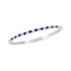 Thumbnail Image 1 of Blue and White Lab-Created Sapphire Alternating Bangle in Sterling Silver