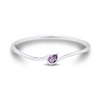 Thumbnail Image 1 of Pear-Shaped Amethyst Solitaire Bypass Bangle in Sterling Silver - 6.93”