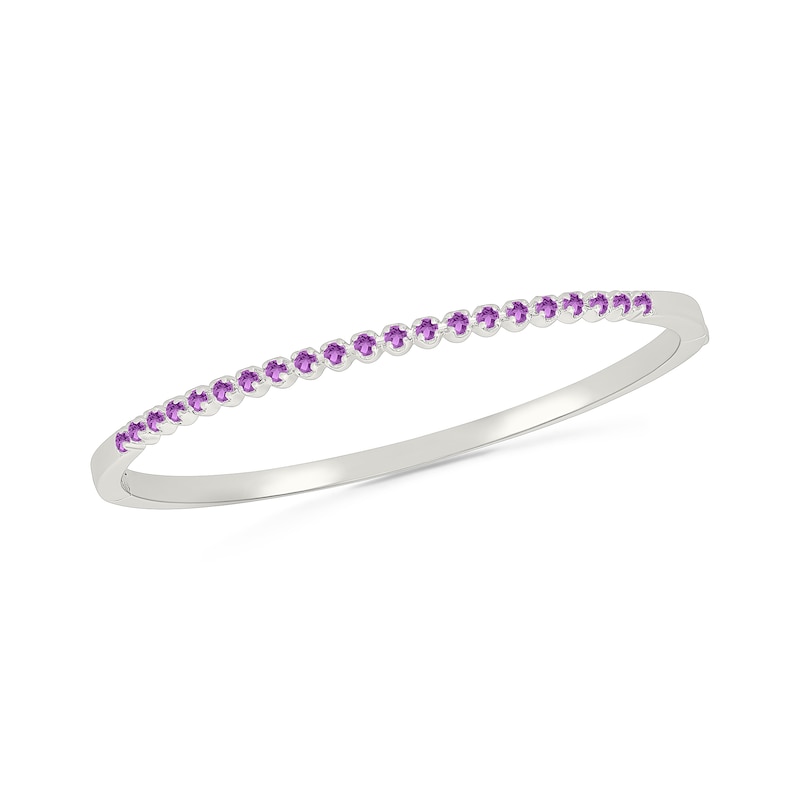 Amethyst Bangle in Sterling Silver