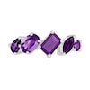Thumbnail Image 2 of Multi-Shaped Amethyst Five Stone Ring in Sterling Silver