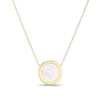 Thumbnail Image 3 of Mother-of-Pearl Block Initial “G” Necklace in Sterling Silver with 18K Gold-Plate