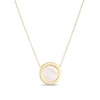 Thumbnail Image 3 of Mother-of-Pearl Block Initial “B” Necklace in Sterling Silver with 18K Gold-Plate