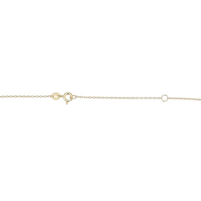 Main Image 4 of Mother-of-Pearl Block Initial “B” Necklace in Sterling Silver with 18K Gold-Plate