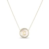 Thumbnail Image 1 of Mother-of-Pearl Block Initial “C” Necklace in Sterling Silver with 18K Gold-Plate