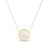Thumbnail Image 3 of Mother-of-Pearl Block Initial “C” Necklace in Sterling Silver with 18K Gold-Plate