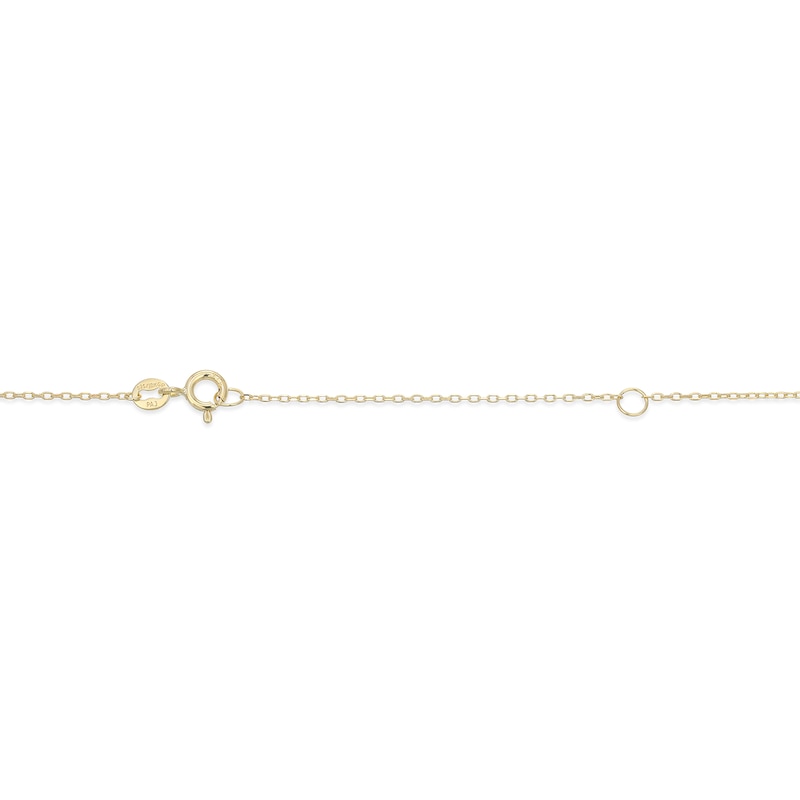 Main Image 4 of Mother-of-Pearl Block Initial “H” Necklace in Sterling Silver with 18K Gold-Plate