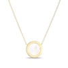 Thumbnail Image 3 of Mother-of-Pearl Block Initial “D” Necklace in Sterling Silver with 18K Gold-Plate