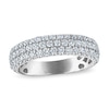 0.95 CT. T.W. Certified Lab-Created Diamond Triple Row Anniversary Band in 10K White Gold (F/VS2)
