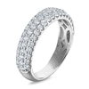 0.95 CT. T.W. Certified Lab-Created Diamond Triple Row Anniversary Band in 10K White Gold (F/VS2)