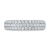 0.95 CT. T.W. Certified Lab-Created Diamond Triple Row Anniversary Band in 10K White Gold (F/VS2)
