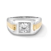 Thumbnail Image 1 of 1.00 CT. Certified Lab-Grown Diamond Solitaire Signet Ring in Sterling Silver and 14K Gold Plate (F/SI2)