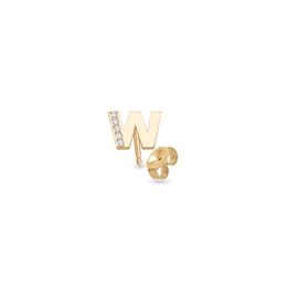 0.07 CT. T.W. Certified Lab-Grown Diamond Initial Single Stud Earring (1 Letter)