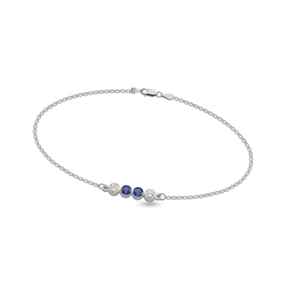 Birthstone and 034 CT Tw Certified LabGrown Diamond BezelSet