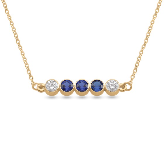 Birthstone and 034 CT Tw Certified LabGrown Diamond BezelSet