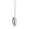Thumbnail Image 3 of 0.23 CT. T.W. Black, White and Champagne Diamond Circle Pendant in Sterling Silver