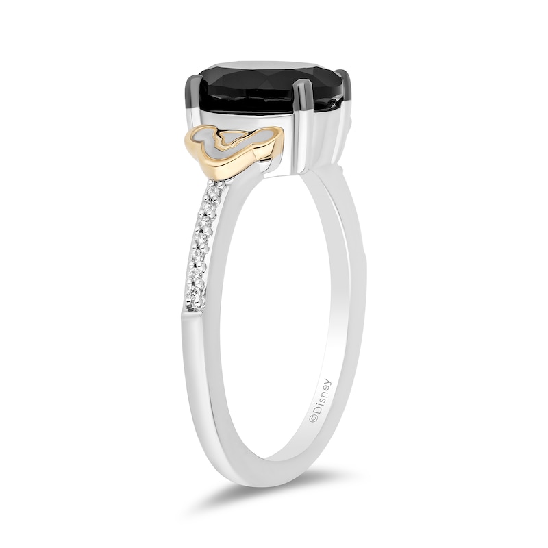 Main Image 2 of Disney Treasures The Lion King Oval Onyx and Diamond Accent Ring in Sterling Silver and 10K Gold