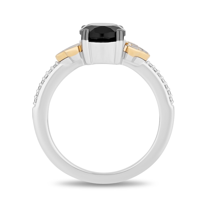 Main Image 3 of Disney Treasures The Lion King Oval Onyx and Diamond Accent Ring in Sterling Silver and 10K Gold