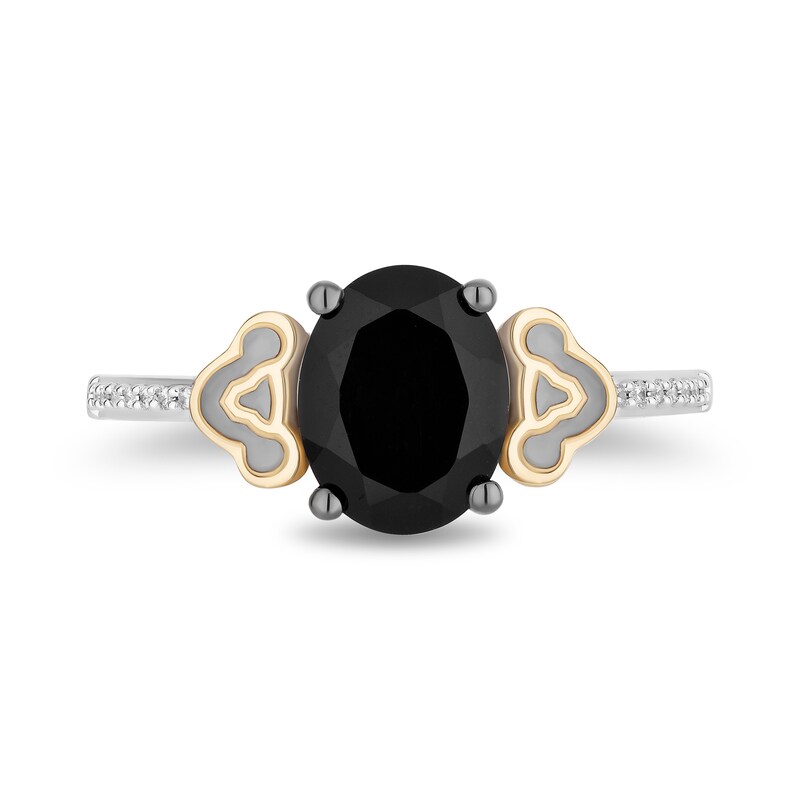 Main Image 4 of Disney Treasures The Lion King Oval Onyx and Diamond Accent Ring in Sterling Silver and 10K Gold