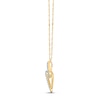 Thumbnail Image 3 of 0.18 CT. T.W. Diamond Interlocking Double Heart Pendant in Sterling Silver with 14K Gold Plate