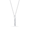 Thumbnail Image 2 of 0.085 CT. T.W. Diamond "XOXO" Stacked Pendant in Sterling Silver