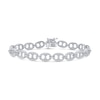 Thumbnail Image 1 of 1.95 CT. T.W. Diamond Mariner Link Bracelet in Sterling Silver
