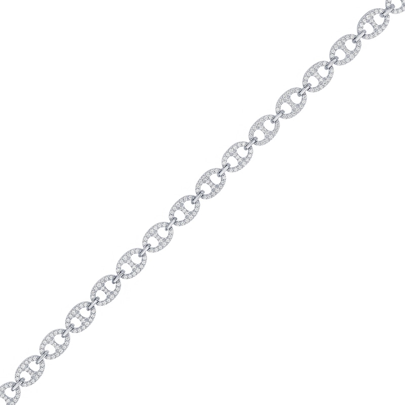 1.95 CT. T.W. Diamond Mariner Link Bracelet in Sterling Silver