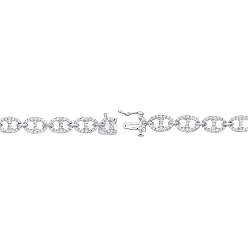 1.95 CT. T.W. Diamond Mariner Link Bracelet in Sterling Silver