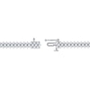 Thumbnail Image 3 of 1.95 CT. T.W. Diamond Chevron Triple Row Bracelet in 10K White Gold - 7.5"