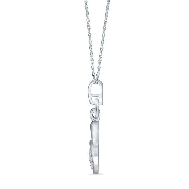 0.085 CT. T.W. Diamond Mother and Child Double Charm Pendant in Sterling Silver and 14K Two-Tone Gold