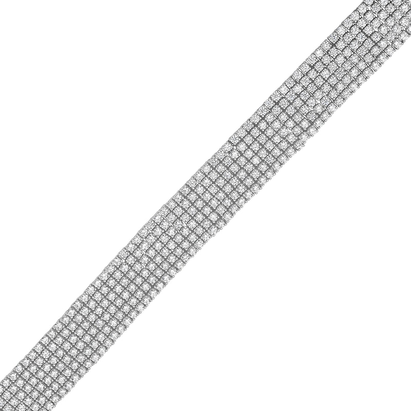 19.95 CT. T.W. Diamond Multi-Row Bracelet in 14K White Gold