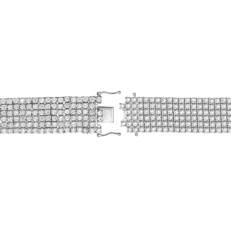 19.95 CT. T.W. Diamond Multi-Row Bracelet in 14K White Gold