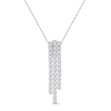 Thumbnail Image 1 of 0.45 CT. T.W. Diamond Triple Row Vertical Drop Pendant in 14K White Gold