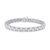 Thumbnail Image 1 of 7.95 CT. T.W. Diamond Alternating Triangle Bracelet in 14K White Gold