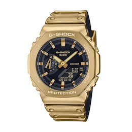 Men's Casio G-Shock G-Steel Metallic Analog-Digital Gold-Tone Watch with Black Dial (Model: GM2100YMG-9A)