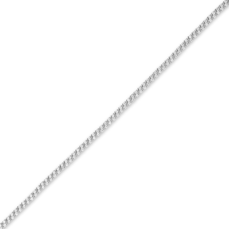 Main Image 2 of 1.95 CT. T.W. Certified Lab-Grown Diamond "S" Link Tennis Bracelet in 10K White Gold (F/VS2) - 7.25"
