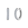 Thumbnail Image 1 of 0.45 CT. T.W. Certified Lab-Grown Diamond Triple Row Hoop Earrings in 10K White Gold (F/VS2)