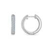 Thumbnail Image 2 of 0.45 CT. T.W. Certified Lab-Grown Diamond Triple Row Hoop Earrings in 10K White Gold (F/VS2)