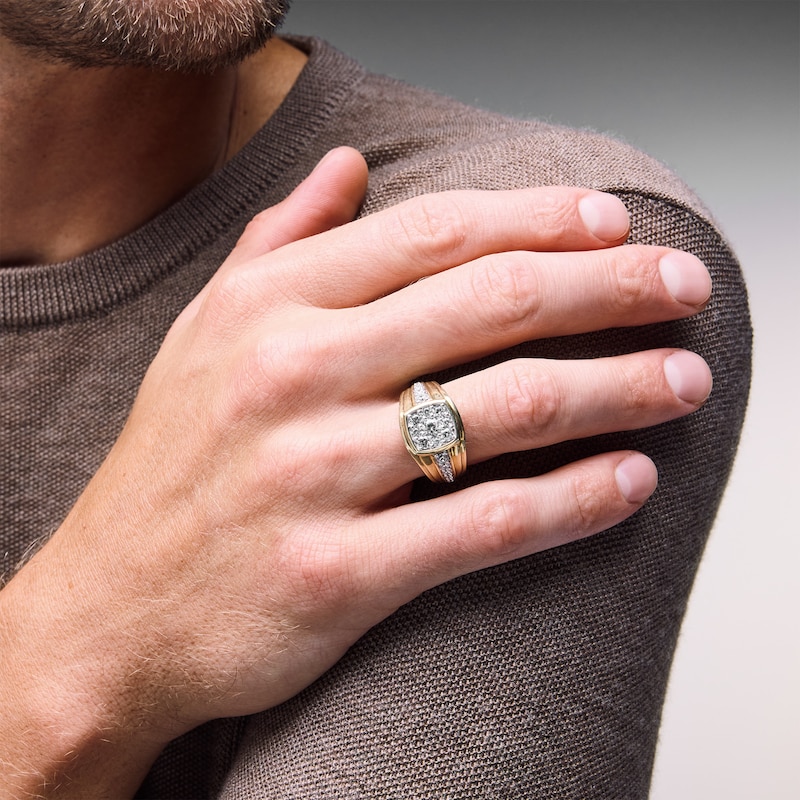 1.50 CT. T.W. Certified Lab-Grown Multi-Diamond Ring in 10K Gold (F/SI2)