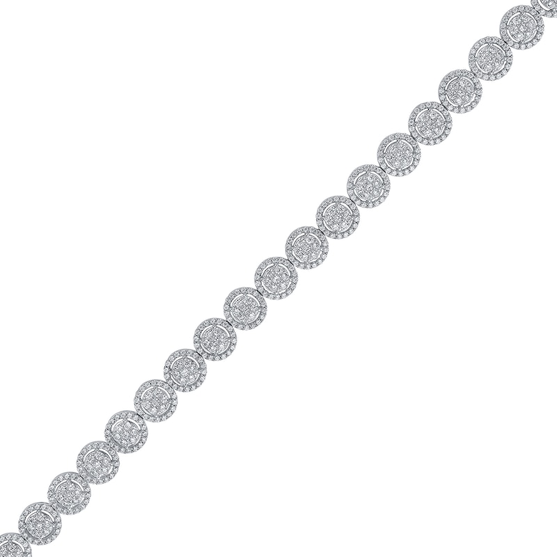 4.95 CT. T.W. Multi-Diamond Frame Bracelet in 10K White Gold