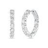 Thumbnail Image 2 of 4.95 CT. T.W. Diamond Inside-Out Hoop Earrings in 14K White Gold