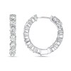 Thumbnail Image 3 of 4.95 CT. T.W. Diamond Inside-Out Hoop Earrings in 14K White Gold