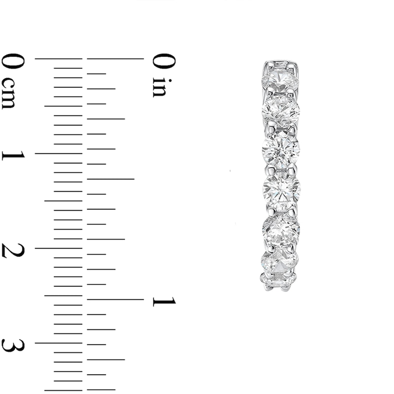 4.95 CT. T.W. Diamond Inside-Out Hoop Earrings in 14K White Gold