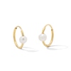 Thumbnail Image 1 of Child’s 3.5-4.0mm Freshwater Cultured Pearl Endless Hoop Earrings in Hollow 14K Gold