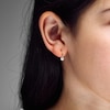 Thumbnail Image 2 of Child’s 3.5-4.0mm Freshwater Cultured Pearl Endless Hoop Earrings in Hollow 14K Gold