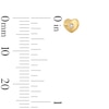 Thumbnail Image 2 of Child’s Diamond Accent Heart Stud Earrings in Solid 14K Gold