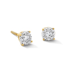 0.25 CT. T.W. Certified Lab-Grown Diamond Frame Stud Earrings in 10K Gold (F/SI2)